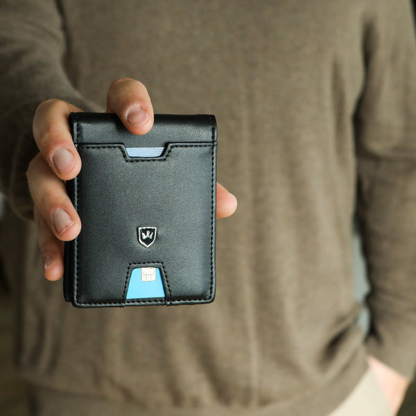 Slim wallet with coin compartment 